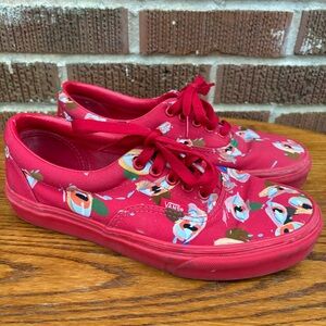 Vans Era Canvas Sneakers Men 7 Women 8.5 Custom Culture Eye J Loyo Red Low top